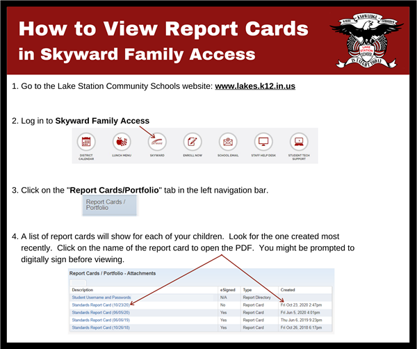 View Report Cards in Skyward  